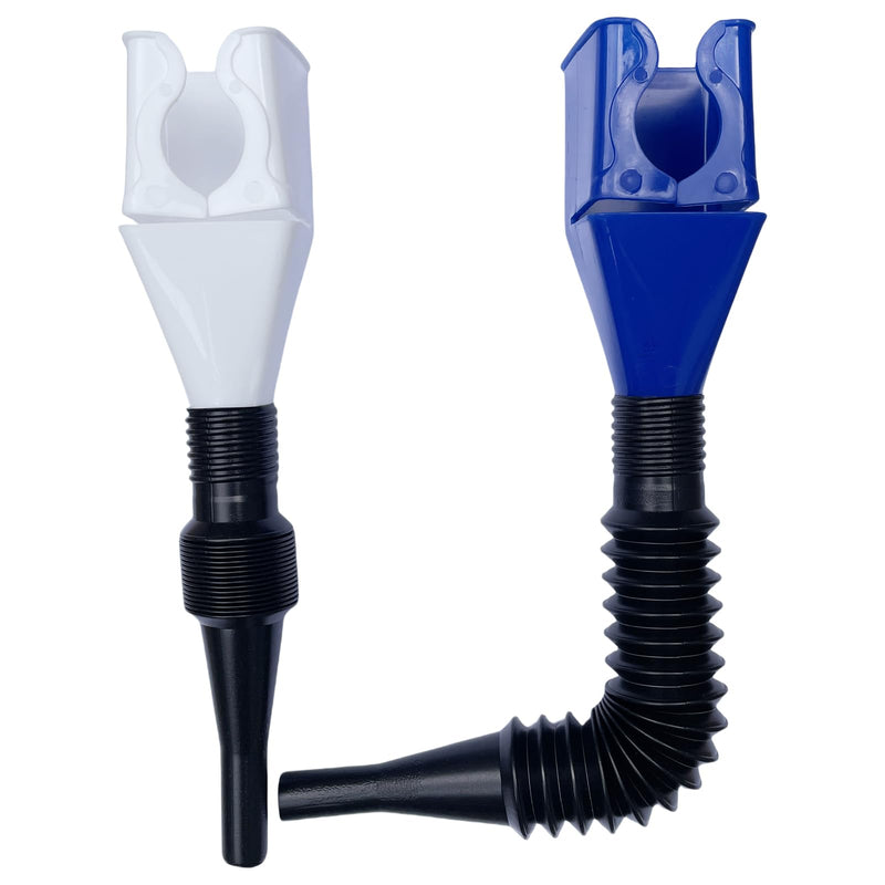 Funnels for Automotive Use,2pcs Retractable Auto Fuel Funnel for Oil Change,Filling Water,Gasoline,Coolant in Cars 2