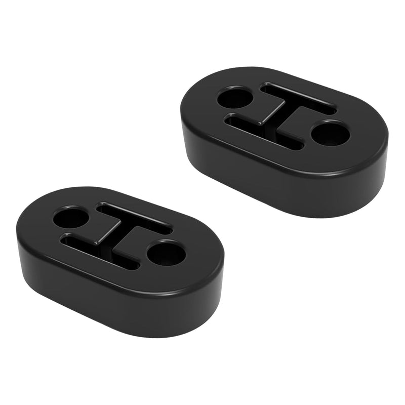 Exhaust Rubber Hanger, rubber muffler hangers. Rubber Insulator Bushing Mount, rubber exhaust mounts with 2 Holes 0.47 Inch, Universal Fit black-2PCS