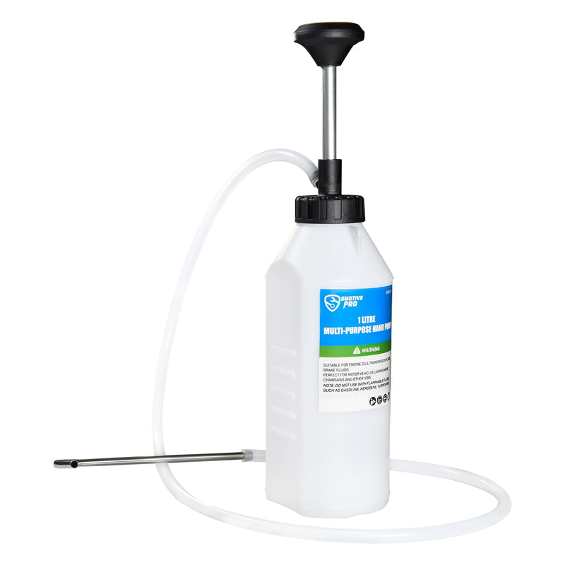 1.05 Quart / 1 Liter Multi-Purpose Oil Pump, Hand Fluid Transfer Pump for Engine, Transmission and Gear Oils, Precision Fluid Dispensing in Tight Spaces