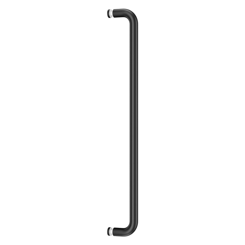Ranbo Glass Shower Door Towel Bar 20 Inch Stainless Steel Sliding Shower Door Handle Replacement with Matte Black Finish for Commercial and Residential Glass Doors