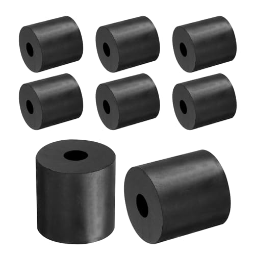 uxcell 8pcs Rubber Spacers 40mm OD, 12mm ID, 40mm Height Round Anti Vibration Spacer Rubber Bushing Grommets Thick Rubber Washers for Home Car Accessories 40mmx12mmx40mm(OD*ID*Height)