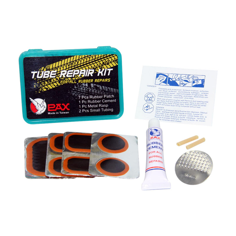 PAX 11Pcs Bike Inner Tube Patch Kits with 7cc Rubber Cement, Puncture Tire Repair Kit for Car, Motorcycle, Scooter, Bicycle, BMX, ATVs, River Floating, Inflatable Rubber