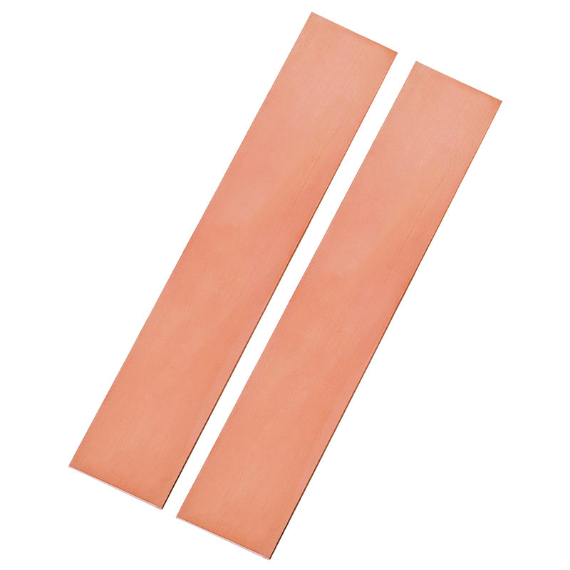 2PCS Copper Flat Bar 1/8" x 2" x 12", 99.98% Copper Bus Bar Stock, 3mm x 50mm x 305mm C110 Solid Flat Bar Stock for Various DIY (2Pcs, 3 * 50 * 305mm) 1/8" x 2" x 12"