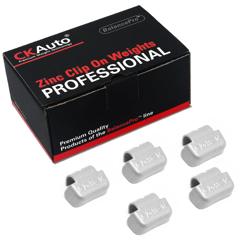CKAuto MC Style Zinc Clip on Wheel Weights 0.5oz, 1/2oz, Coated, 25Pcs/Box 0.5 upgraded gray