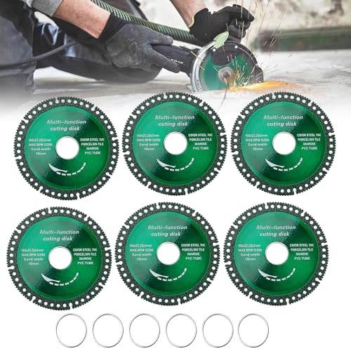 Indestructible Disc 2.0, 6 Packs 4 in Indestructible disc for Grinder, Indestructible Grinder Disc for Angle Grinder 7/8", Cutting Discs for Smooth Cutting, Chamfering, Grinding of Materials (6 Pack) 6 Pack