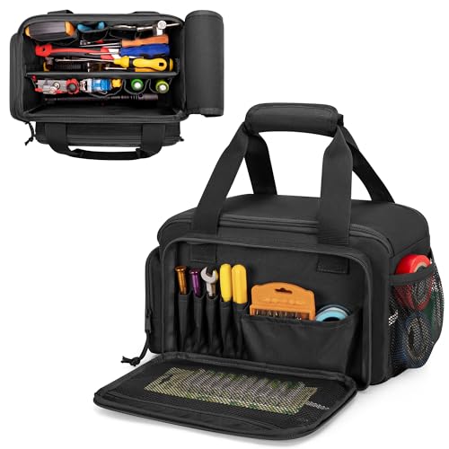 Rexmica 12-Inch Tool Organizer Bag with Anti-friction Bottom, Black