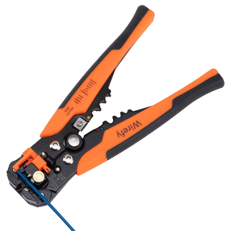 Wirefy Automatic Wire Stripper Tool | Self-Adjusting 3-in-1 Wire Stripper, Cutter & Crimper for 24-10 AWG / 0.2-6 mm² | Ergonomic Professional Electrical Tool Wire Stripper Tool - 22-10 AWG