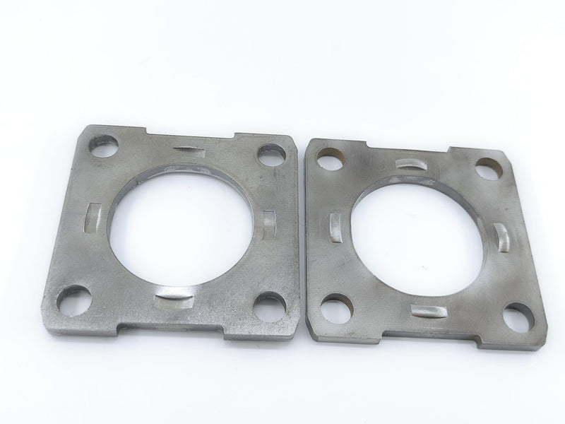 Replacement Trailer Brake Backing Plate Flange 2.27" for 3500# Axle, 4 Hole Bolt Square Bracket (2pack