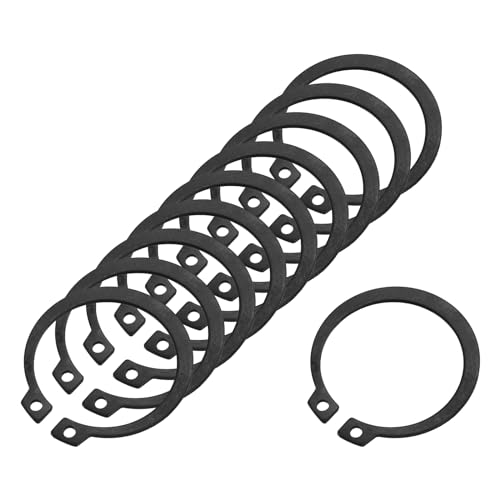 uxcell 30 Pcs External Retaining Rings, 41.1mm 65Mn Carbon Steel, External Circlip Snap Rings Round Wire Snap Rings for Valves Electrical Appliances, Silver