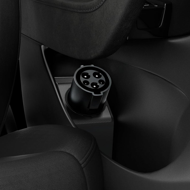 Spigen J1772 Charging Adapter Door Dock for All Tesla Model Y [Compatible with Model Y Juniper 2025/26] (SAE J1772 Charging Adapter NOT Included) - Refer to The Video for Installation