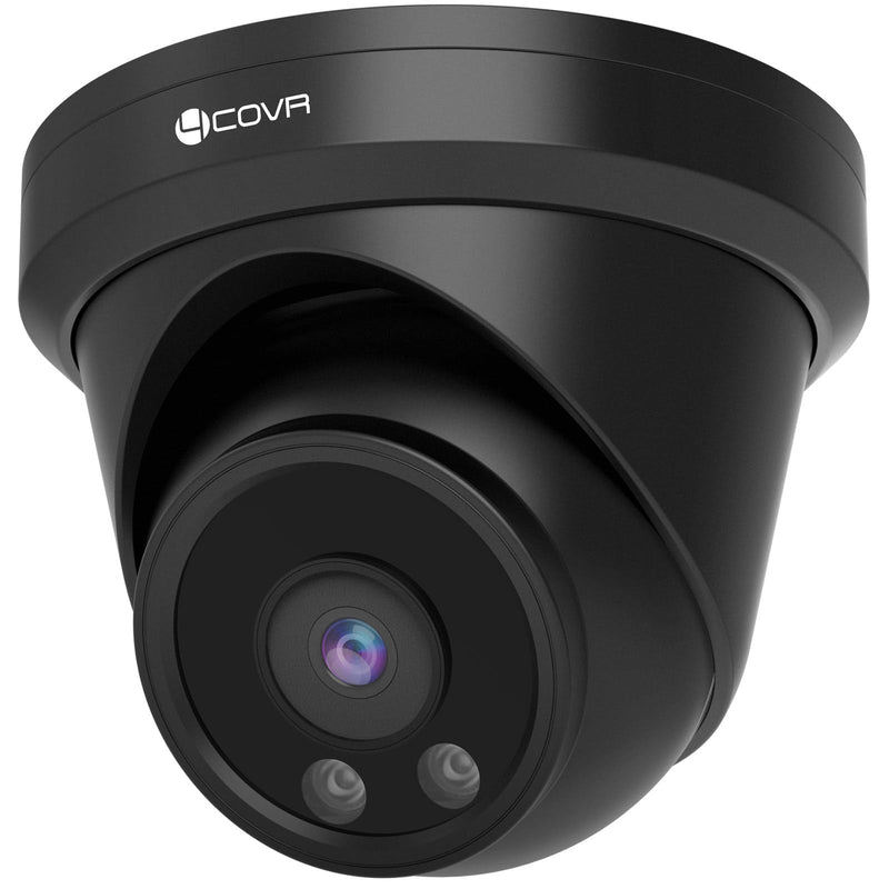 4COVR 4K 8MP PoE Security IP Camera, Outdoor Wired Surveillance Video Camera with Audio, Smart Human/Vehicle Detection, 110° Wide Angle 100ft IR Night Vision, 2.8mm Lens, IP67 Weatherproof, LY97AB8MA Black