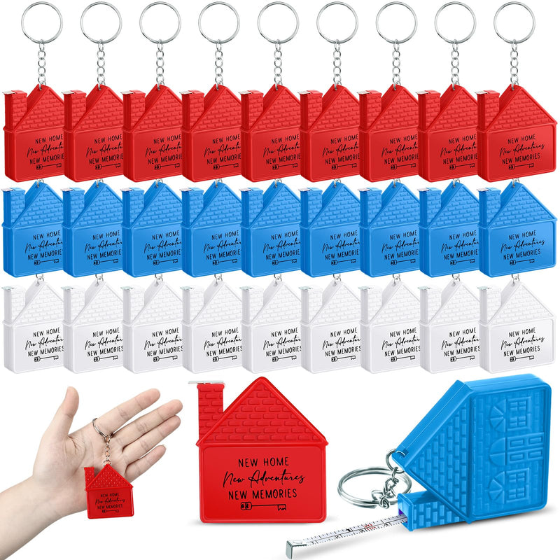 Ecation Home Shape Tape Measure Keychains (1m/3ft) - Summer Party Favors, Gifts for New Home, Birthday, BBQ & Pool Parties 30