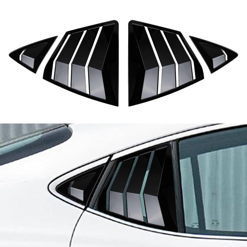 Rear Side Window Louvers Compatible for Toyota Camry 2025 2026 Accesories for Toyota Camry 9th Gen Sport Style Air Vent Cover (Glossy Black) Glossy Black