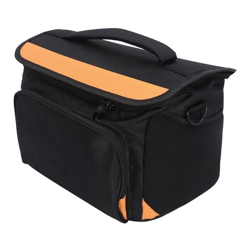 Fiber Fusion Splicer Tool Bag, Nylon Fiber Optic Tool Empty Kit Bag, Compatible with Most of Fusion Splicer, Fiber Cleaver Kit Bag with Rain Cover and Rope, (Black)