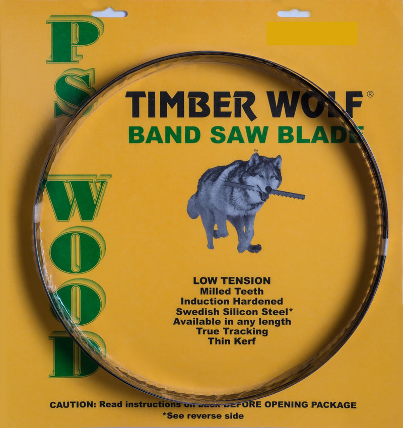 Timber Wolf 131 1/2" Band Saw Blade Made by PS Wood Fits Grizzly 17" G0513, G0513X, General 17" 90-240 & More (131 1/2" x 1/4" x 6TPI) | Fits Grizzly 17" G0513, G0513X, Fits General 17" 90-240, Compatible with More Models 131 1/2" x 1/4" x 6TPI