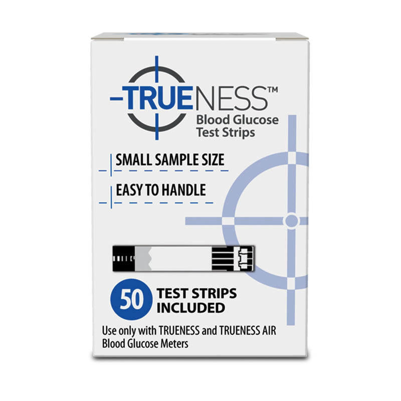 TRUENESS Blood Glucose Test Strips, TRUENESS Family of Self Monitoring Blood Glucose Meters, 50 Count 50 Count (Pack of 1)