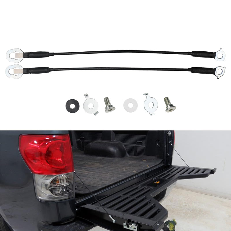 Tailgate Cable Strap with Bolt Compatible with Toyota Tundra 2007-2021 Tail Gate Support Cable Straps Replaces 65770-0C060 65770-0C070 Rear Tailgate Driver and Passenger Side