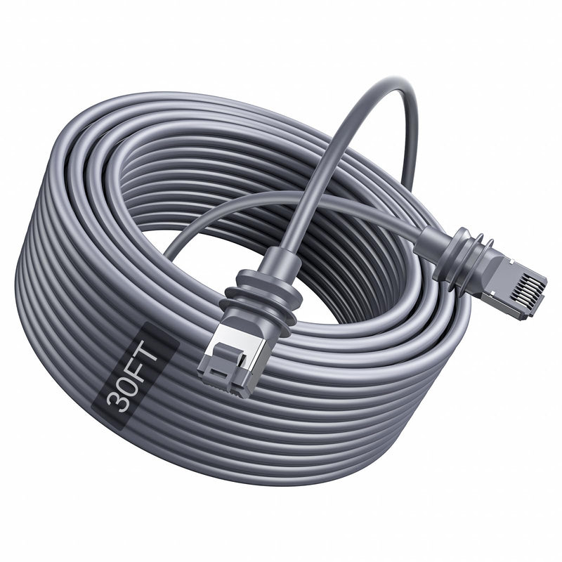 Starlink Mini Ethernet Cable, Replacement Starlink Cat 6 Cable, Network Cable for Starlink Mini/Gen 3, Waterproof Starlink Cable Extension for Starlink Standard 4 / 4X / Gen3 / Mini, Gray (30FT/10M) 30FT/10M
