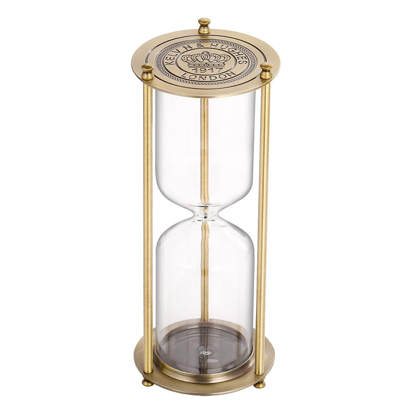 SuLiao Metal Empty Hourglass Sand Timer,Small Brass Frame Sand Watch,Reloj De Arena,Antique Hour Glass Sandglass DIY Fillable Unity Sand Ceremony Kit for Wedding Home, Desk, Office Decoration Clear & Medium