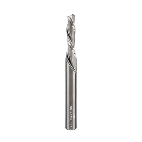 Solid Carbide Router Bits, 5MM CD, 1/4" SH, 3/4" CL, Down Cut, USA Made Spiral Bit for CNC, Hand & Table Routers US275MD