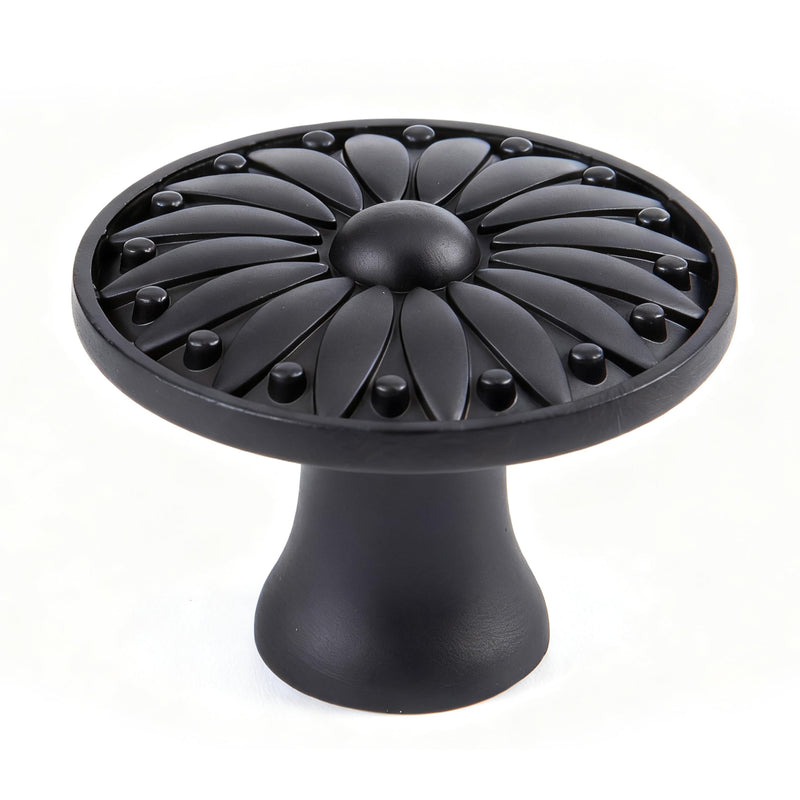 20 Pack Black Drawer Knobs, Solid Knobs for Cabinets Dressers, Matte Antique Round Knobs for Bedroom Bathroom Kitchen Cabinets 20