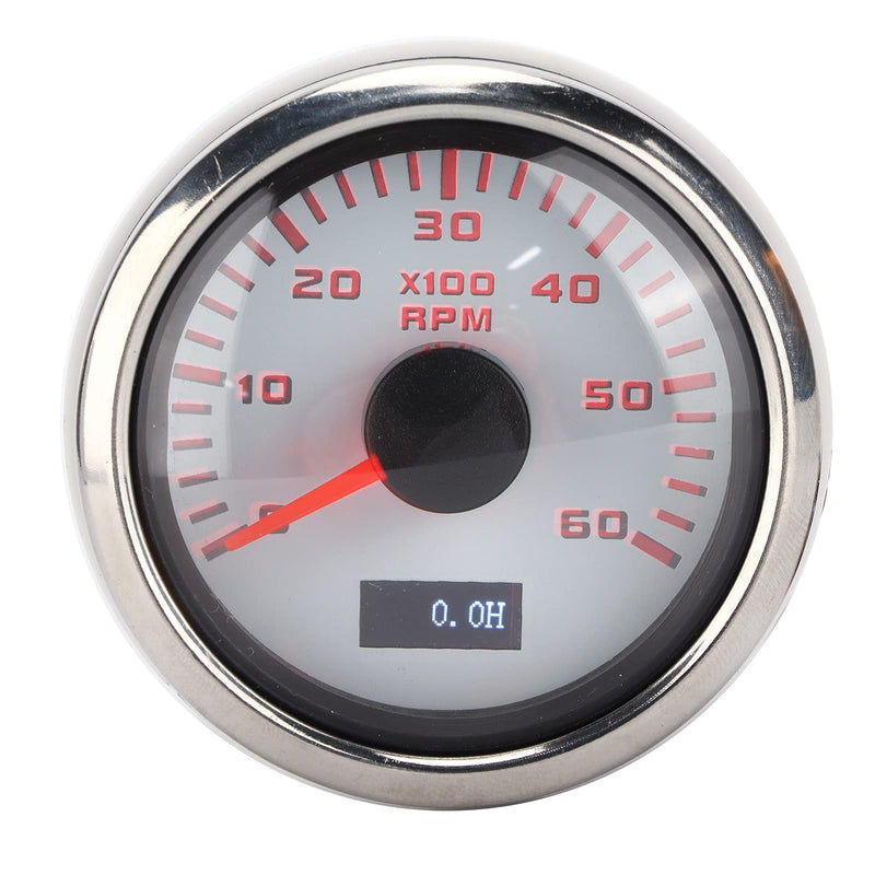 52mm Pointer Tachometer Gauge 6K RPM Tacho Meter IP67 Waterproof Universal Tacho Meter for 1 to 8 Cylinder Motorcycle Car Boat Gasoline Engine