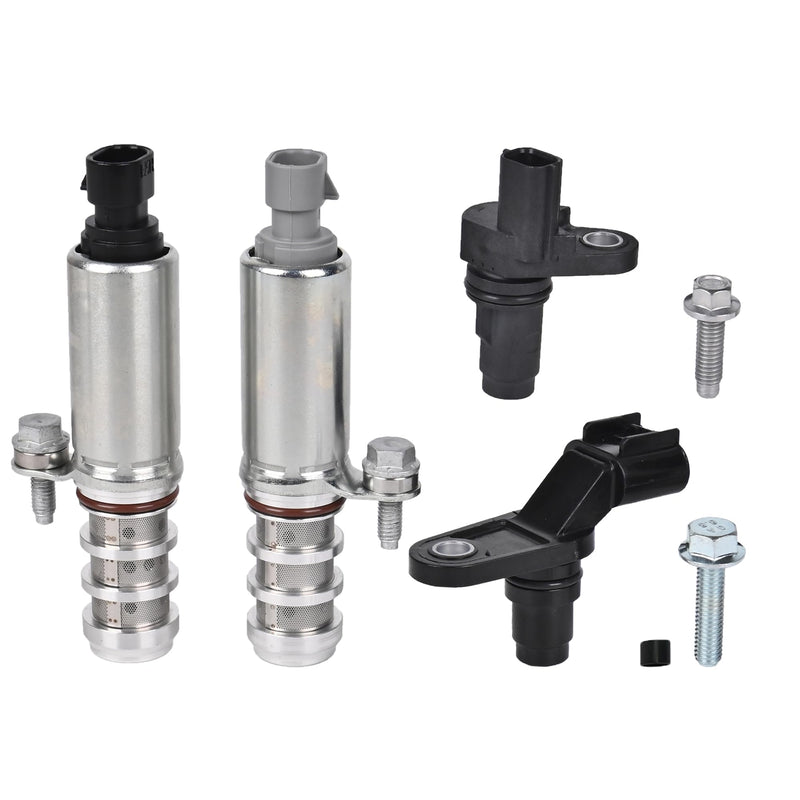 Intake & Exhaust Camshaft Position Actuator with Crankshaft Sensor & Camshaft Sensor Kit Compatible with Buick Chevy Malibu Terrain Pontiac Saturn 2.0L 2.2L 2.4L OE# 12655421 12655420 917-720 907-799