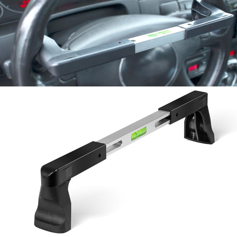 Steering Wheel Level Alignment Tool - Steering Wheel Level Bar Tool - Universal Use for Passenger Cars, Vans & Trucks with Steering Wheel Internal Diameter 270mm-340mm, Spring-Loaded