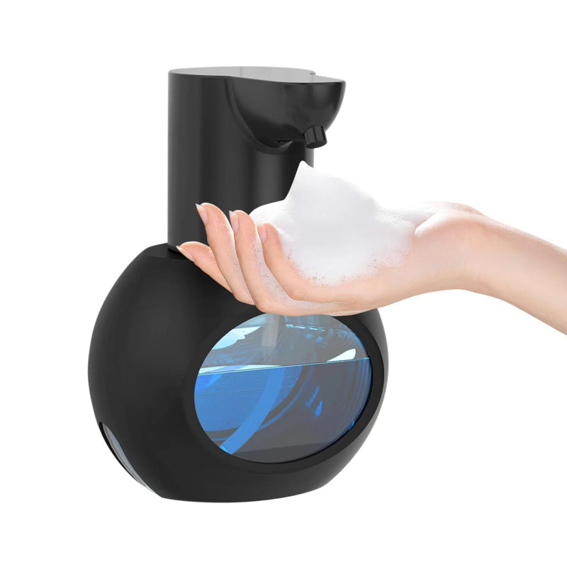 Automatic Foaming Soap Dispenser 15oz/420ml Foaming Hand Sanitizer Touchless Wall Mount with 4levels Adjustable Free Touch Electric Soap Dispenser Rechargeable with Sensor for Kitchen Bathroom Black 1