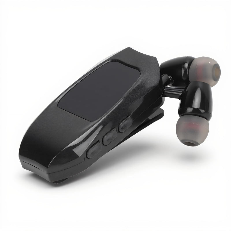 Retractable Headsets, Headphone V5.3 Stereo Earpiece Business Headphones, Clip on Earbud Compatible with Smart Cell Phones Tablet Pad PC Laptop (Double Ear) Double Ear