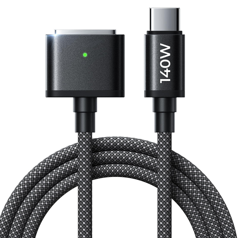 LISEN 140W Magnetic Safe 3 Cable for MacBook Air/Pro Charger Cord (6.6FT Black), USB C to Magnetic 3 Cable for MacBook Air/Pro (15''/13'' M3 2024, 15" M2 2023, 13" M2 2022) 6.6FT
