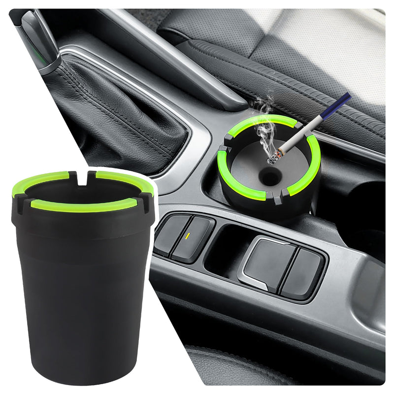 Smokeless Ashtray,Portable Car Ashtrays for Cup Holder Smell Proof,Multifunctional Ashtray with Lid Smell Proof for Ccar Truck SUV Keep Car Interior Accessories Tidy (Black) Black