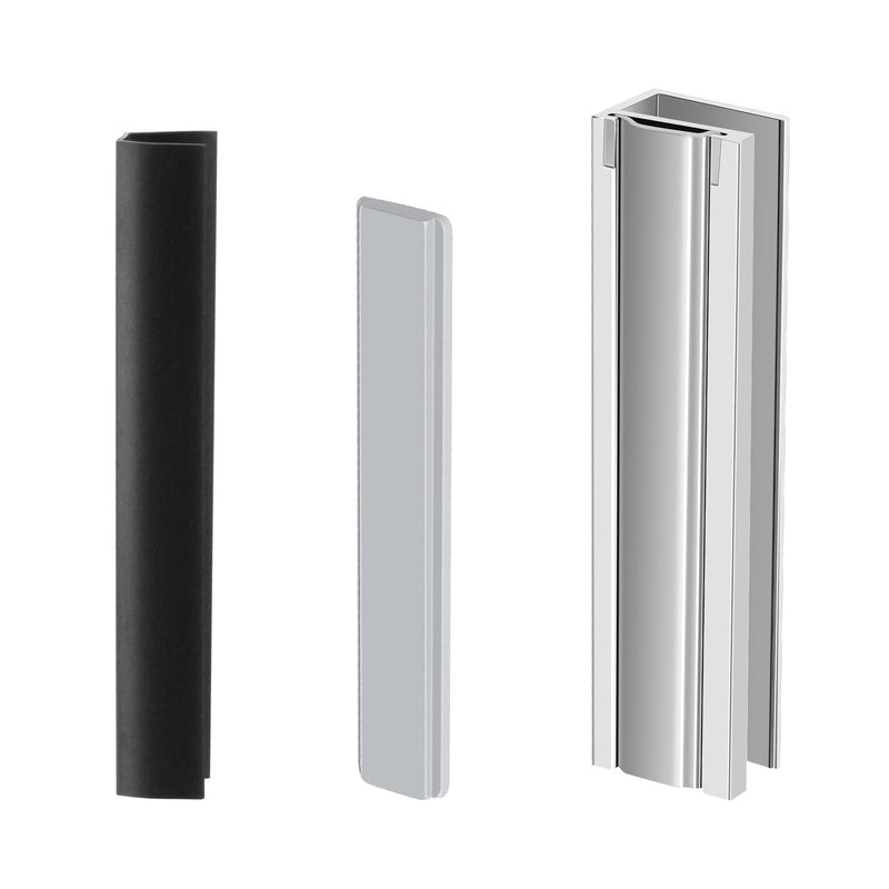 Glass Shower Door Magnet Latch Replacement Kits with Shower Door Magnet and Metal Strike Plate for 1/8" 5/32" 3/16" & 1/4" Thick Swing Glass Shower Doors
