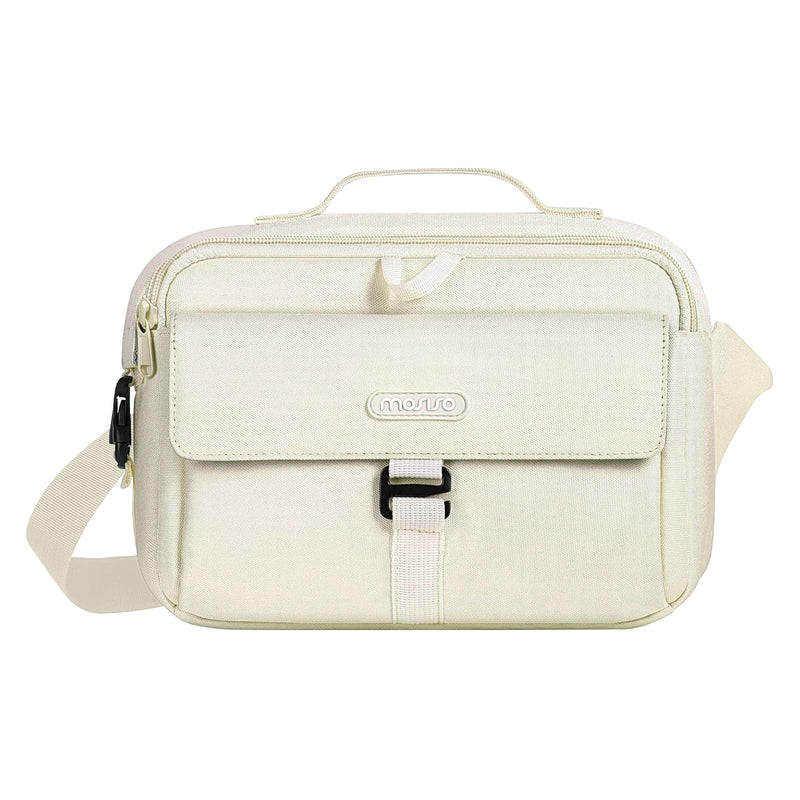 MOSISO Camera Shoulder Bag Camera Case Crossbody Sling Purse, Beige | DSLR/SLR/Mirrorless Compact Padded Photography Handbag with Rain Cover Compatible with Canon/Nikon/Sony Cameras and Lenses