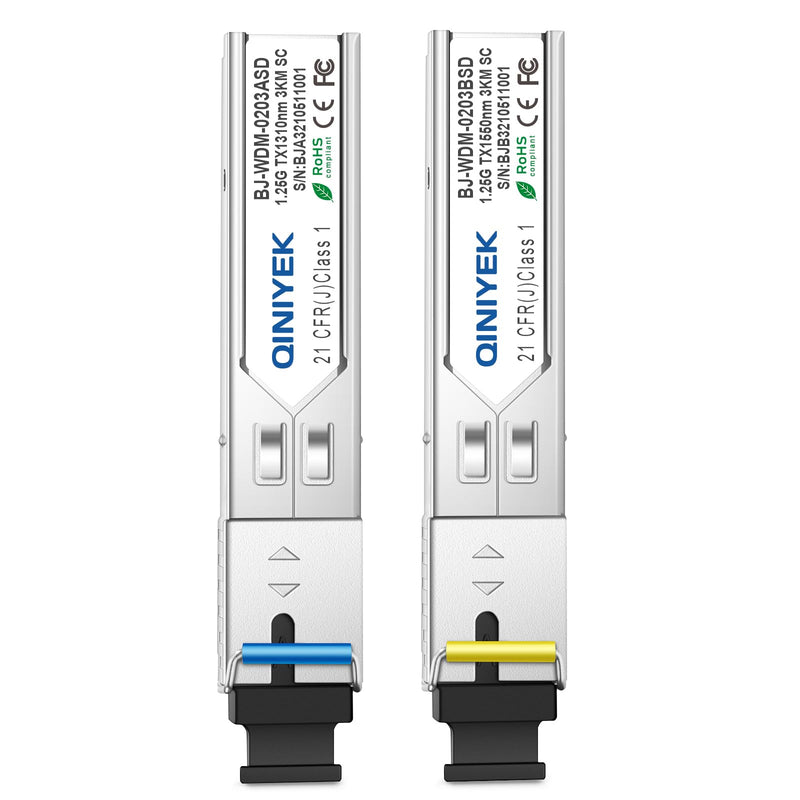 1 Pair simplex SC Module 3KM, 1.25G Single-Mode Fiber Connector, SFP-WDM-SM 1000BASE BiDi 1310nm/1550nm SFP Transceiver Module 1.25G BIDI SC