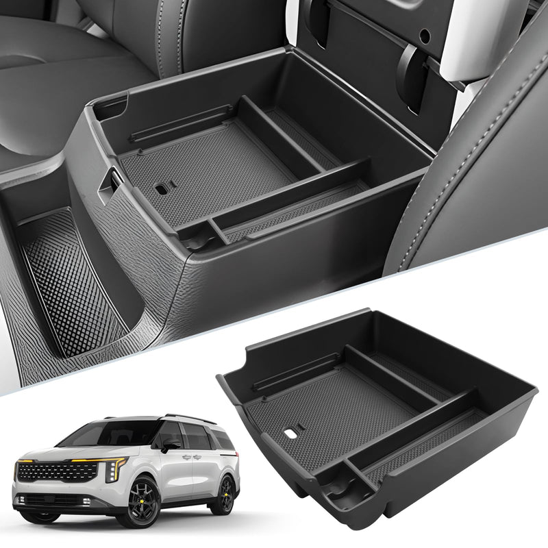 SKTU for 2025 2026 Kia Carnival Center Console Organizer for 2025 2026 Kia Carnival (LX/LXS/EX/SX/SX Prestige) Console Tray Kia Carnival 2025 2026 Accessories Armrest Storage Box with Coins Holder for 2025+ Carnival