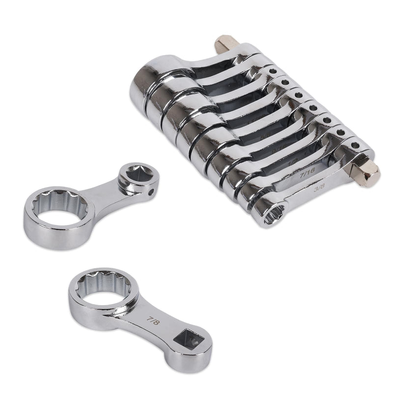 9-Piece Torque Adapter Set - 12-Point Box End Torque Adapter Extension Set - 3/8-Inch Drive for Hard to Reach Places - Includes 3/8", 7/16", 1/2", 9/16", 5/8", 11/16", 3/4", 13/16", 7/8"