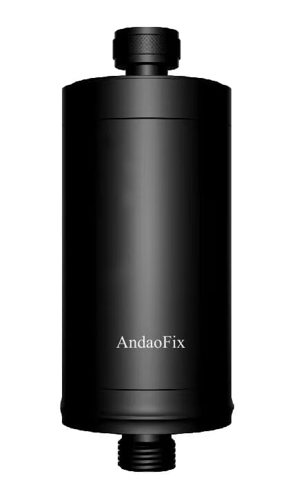 Metal Durable High Flow Shower Filter, 90% dechlorination effect, adsorbs heavy metals, balances the ph level of the water, relieves your skin from dryness, Matte Black Showerhead Filter