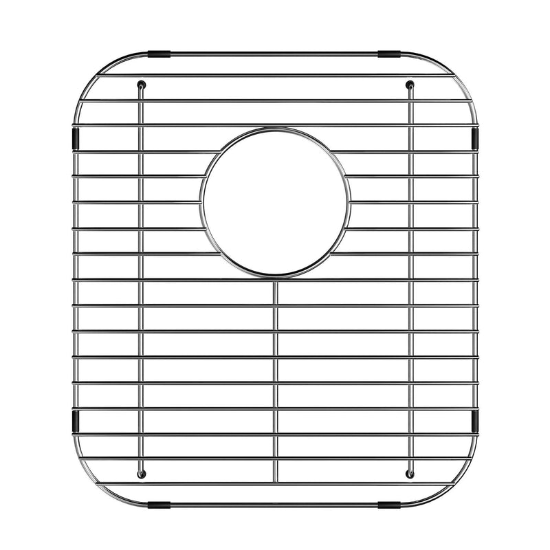 Sink Bottom Grid Kitchen Universal Sink Grate, 304 Stainless Steel Sink Rack Protector with Rear Drain 13.2" X 11.6" 13.2"L X 11.6"W 1 PACK