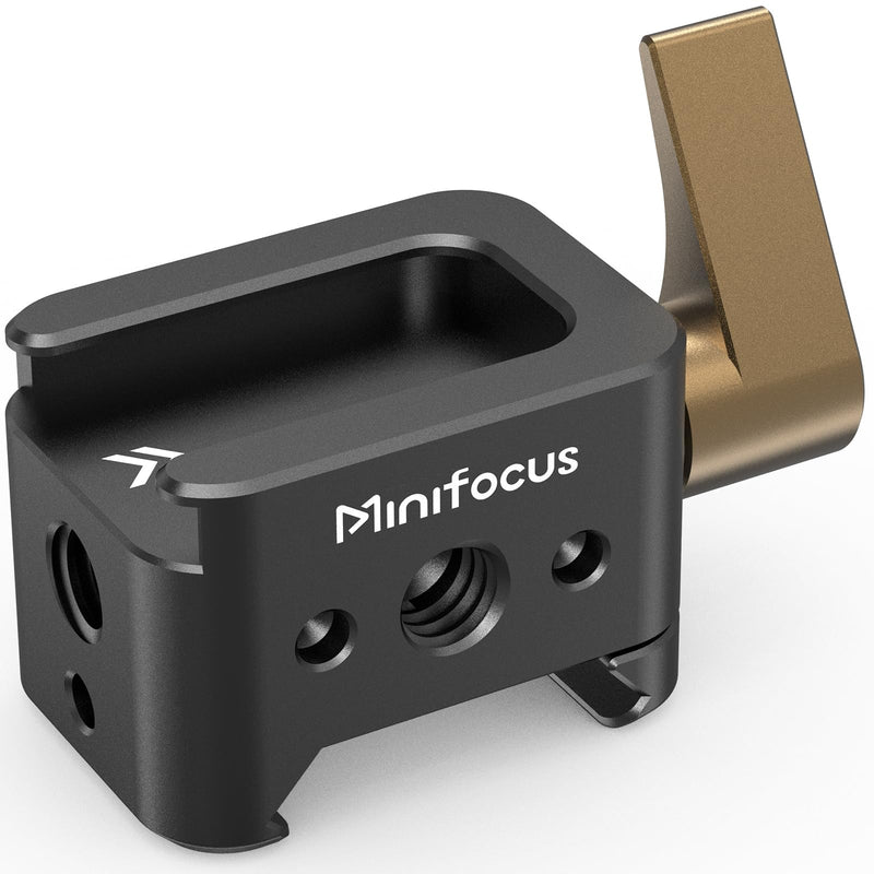 NATO Clamp to Cold Shoe Adapter, Aluminum Alloy Quick Release Rail Lock With 1/4" Threaded ARRI Locating Hole for DJI RS 3 Flash Light Microphone Camera Cage Magic Arm V3505