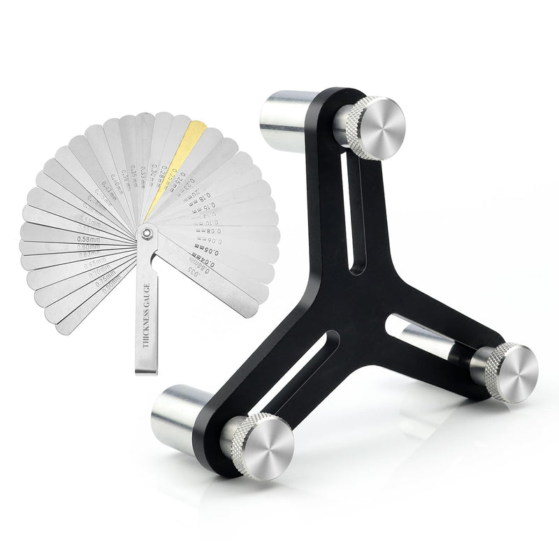Universal Piston Ring Squaring Tool for End Gap 2-5inch Bores, with 32 Blades Feeler Gauge Gap Measuring Tool (Squaring Tool+Feeler Gauge) Squaring Tool + Feeler Gauge