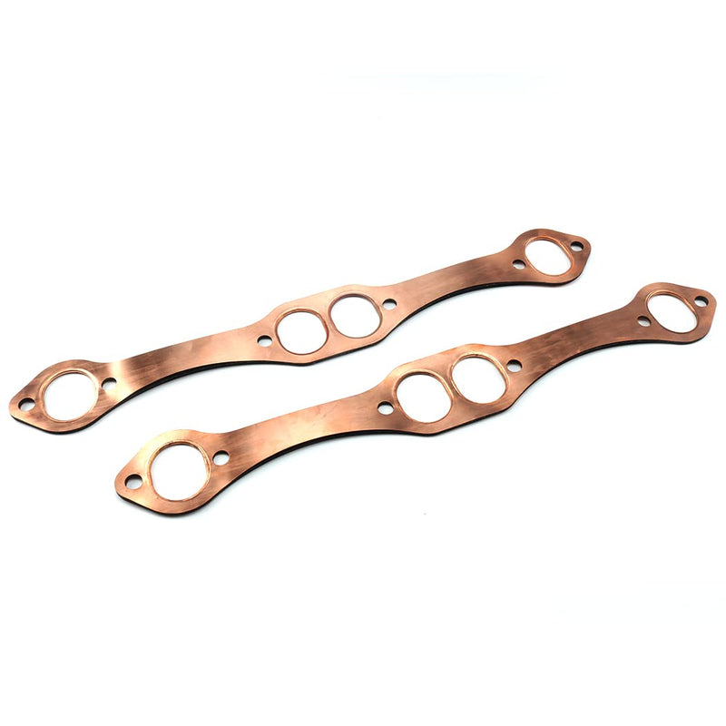 SBC Oval Port Copper Header Exhaust Gaskets Compatible with SB Chevy 327 305 350 383 Reusable