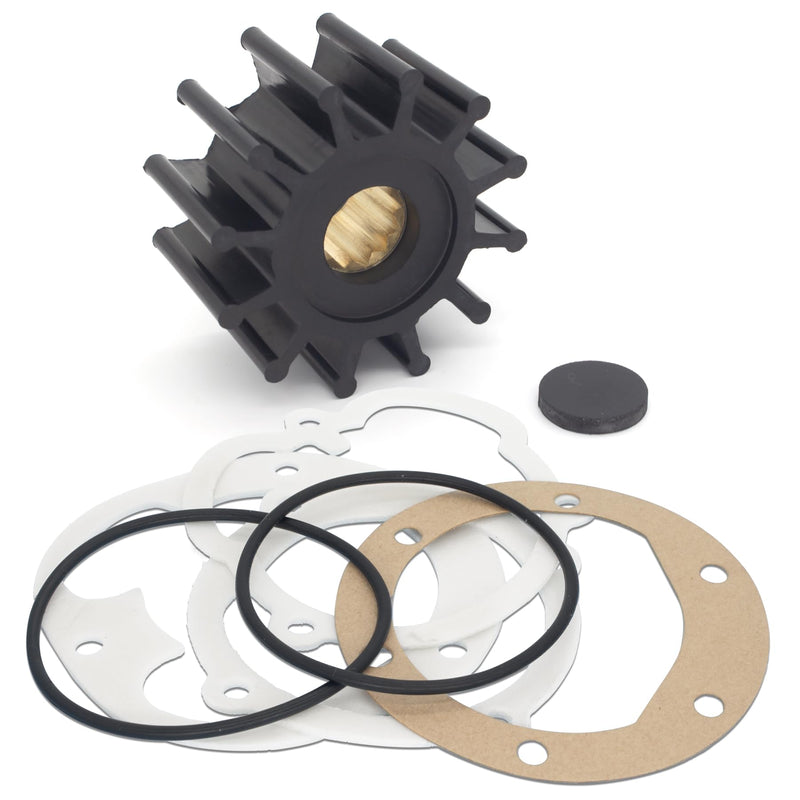 QuickMarine 21213660 Sea Water Pump Impeller Kit Replace Vol-vo Penta 3.0 4.3 5.0 5.7 L V6 & V8 Stern Drive Inboard Engines Replace 21951348 Sierra 18-3277 18-3081 3.0L-8.1L Below-2005