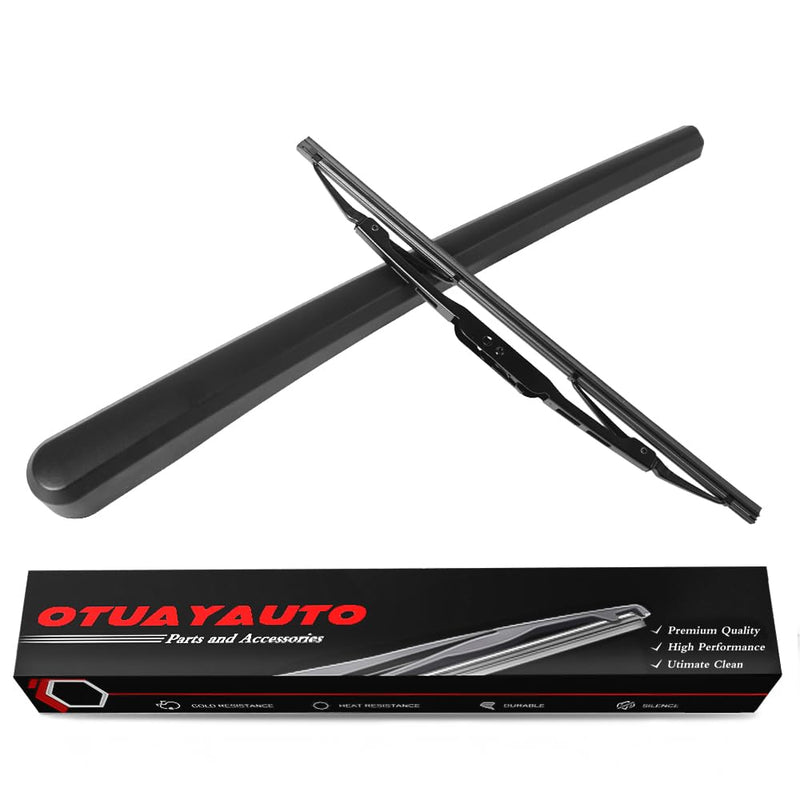 OTUAYAUTO Rear Windshield Wiper Replacement for Chevrolet Chevy Equinox 2010-2017, GMC Terrain 2010-2017, Back Window Wiper Blade Arm Accessories, Wiper Cover Kits Assembly for Rear Window