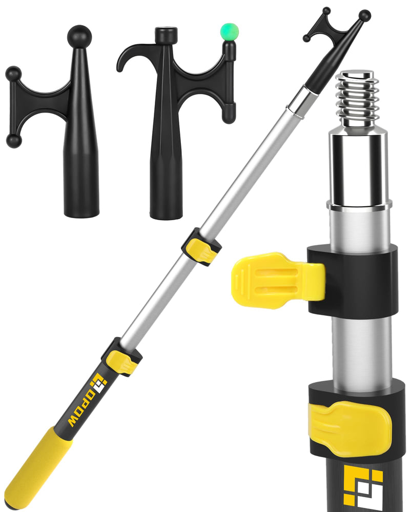 Telescoping Boat Hook - Durable Docking Pole with 3-Stage Aluminum Extension - Lightweight Marine Push Pole for Boat Docking, Mooring & Water Retrieval 3 Feet