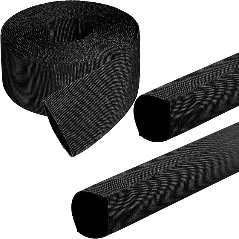 27 FT Nylon Protective Sleeve 1.75" ID Cable Sleeve Torch Hydraulic Hose Protector Cutting Wire Hose Cover Management Wrap for Cord Tig Welding, Black 1.75" x 27 Feet