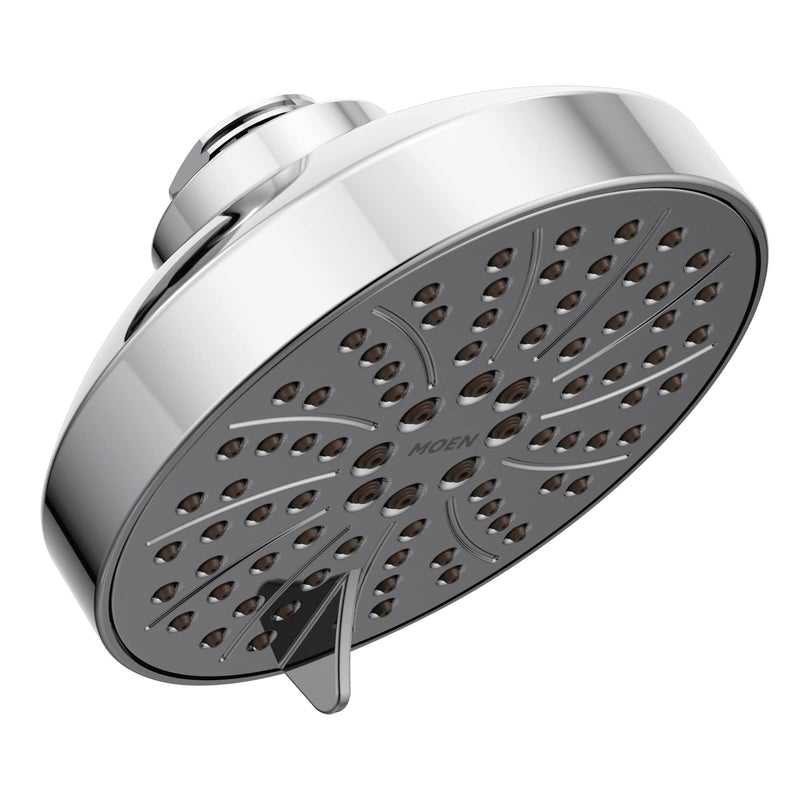 Moen Chrome Six-Function 4-1/2" Diameter Spray Head Eco-Performance Showerhead, 6512EP15 1.5 GPM