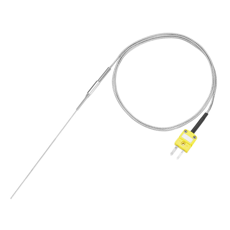 MECCANIXITY K Type Thermocouple with Plug, Meter Temperature Sensor Probe -50 to 1100°C(-58 to 2012°F) Stainless Steel, 0.5x150mm 3.3ft Wire