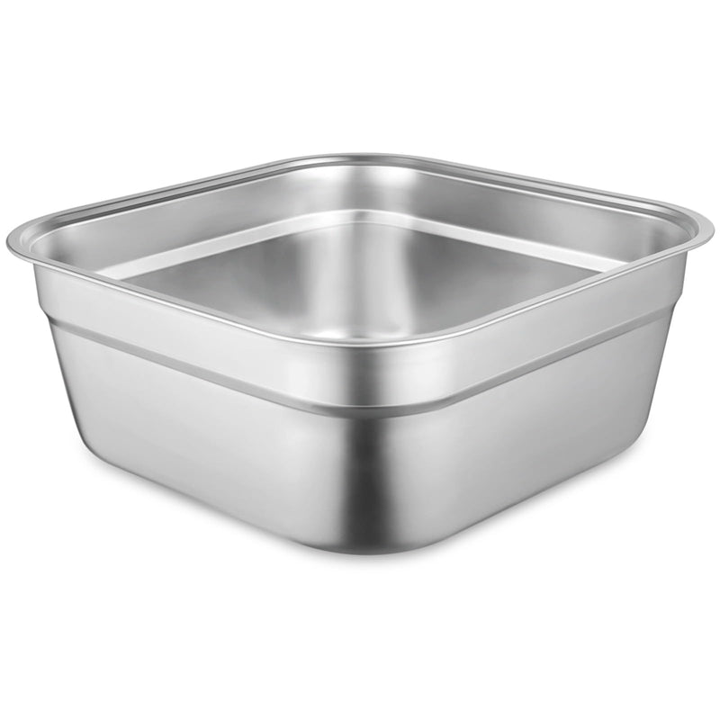 Stainless Steel Washing Basin, Versatile Sink Dish Tub, Large Square Kitchen Container, Vegetable Cleaning Bowl, Sturdy Dishpan for Home Use Kitchen Sink Dish Tub (32.8 CM/12.9 In)