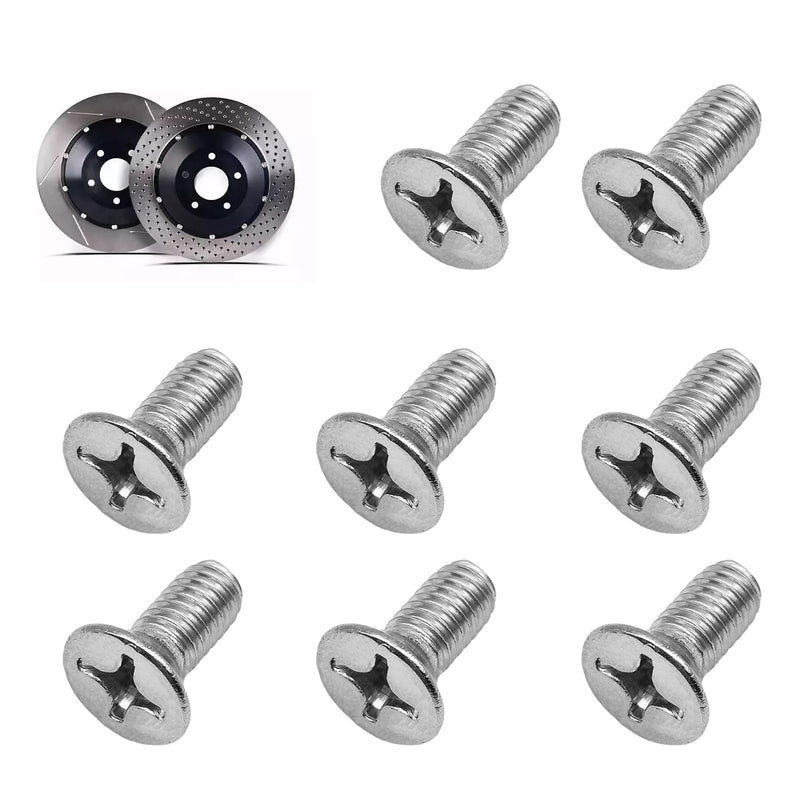 Stainless Steel Brake Disc Rotor Screws, Screw Rotor Brake Disc Retaining Compatible With Honda, Acura, Hyundai and Kia Models, Stainless Steel Retaining Screws for Front and Rear (4Pcs) 4